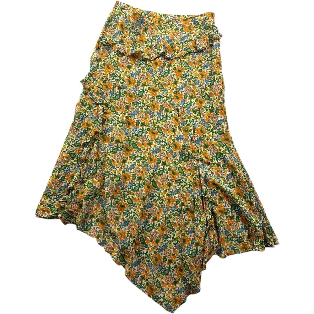 VERONICA BEARD Eleonora Floral-Print 100% Skirt Size 8